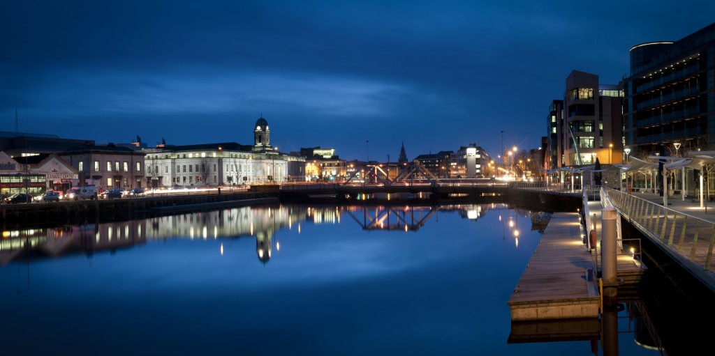 Cork city by night